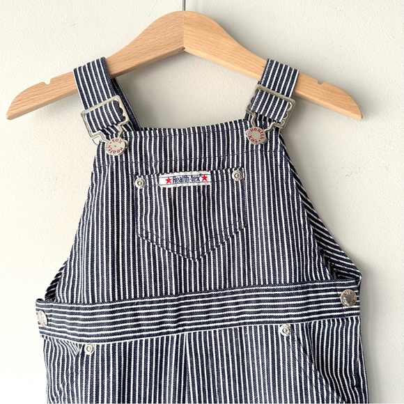 Health-tex Vintage Railroad Stripe Denim Overalls - Picture 6 of 7